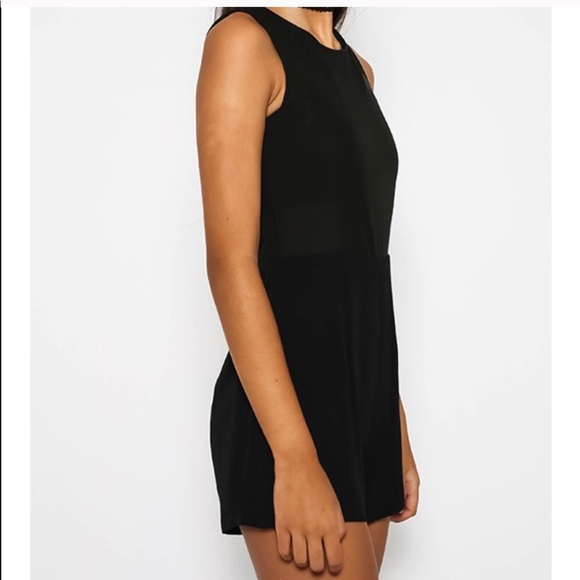 TWIIN Black Romper with mesh top - Picture 2 of 5